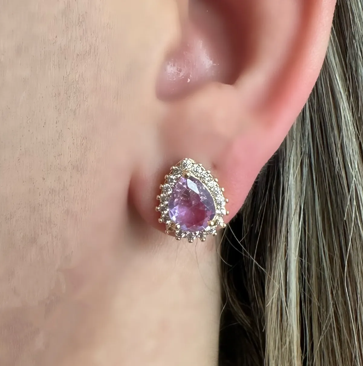 CONJUNTO GOTA LILÁS CRAVEJADA