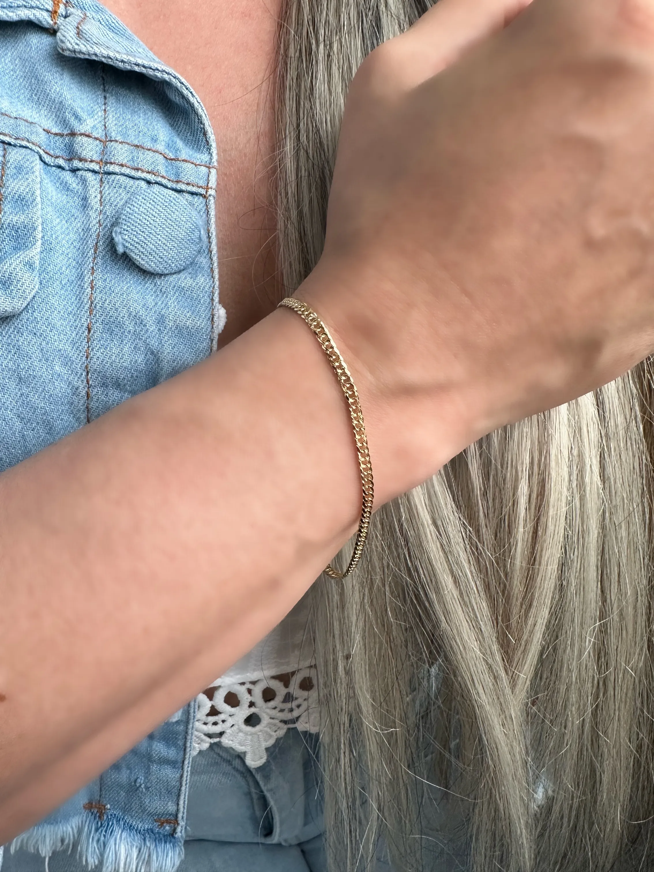 PULSEIRA GRUMET DUPLA DIAMANTADA FINA