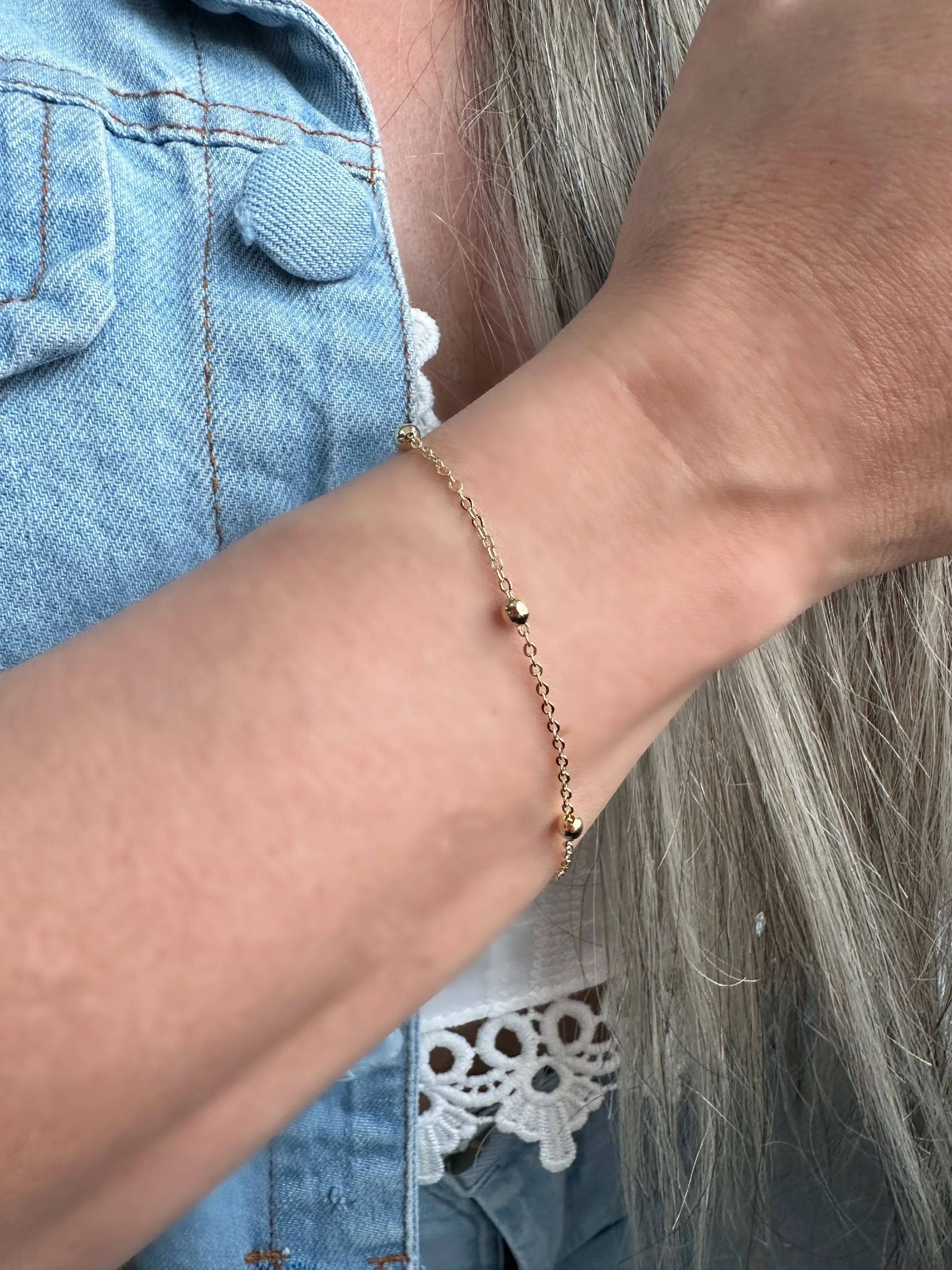 PULSEIRA BOLINHA ELO CADEADO