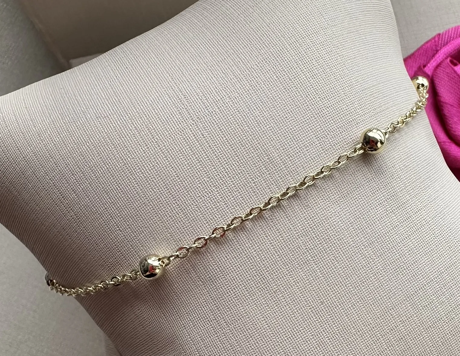 PULSEIRA BOLINHA ELO CADEADO INFANTIL