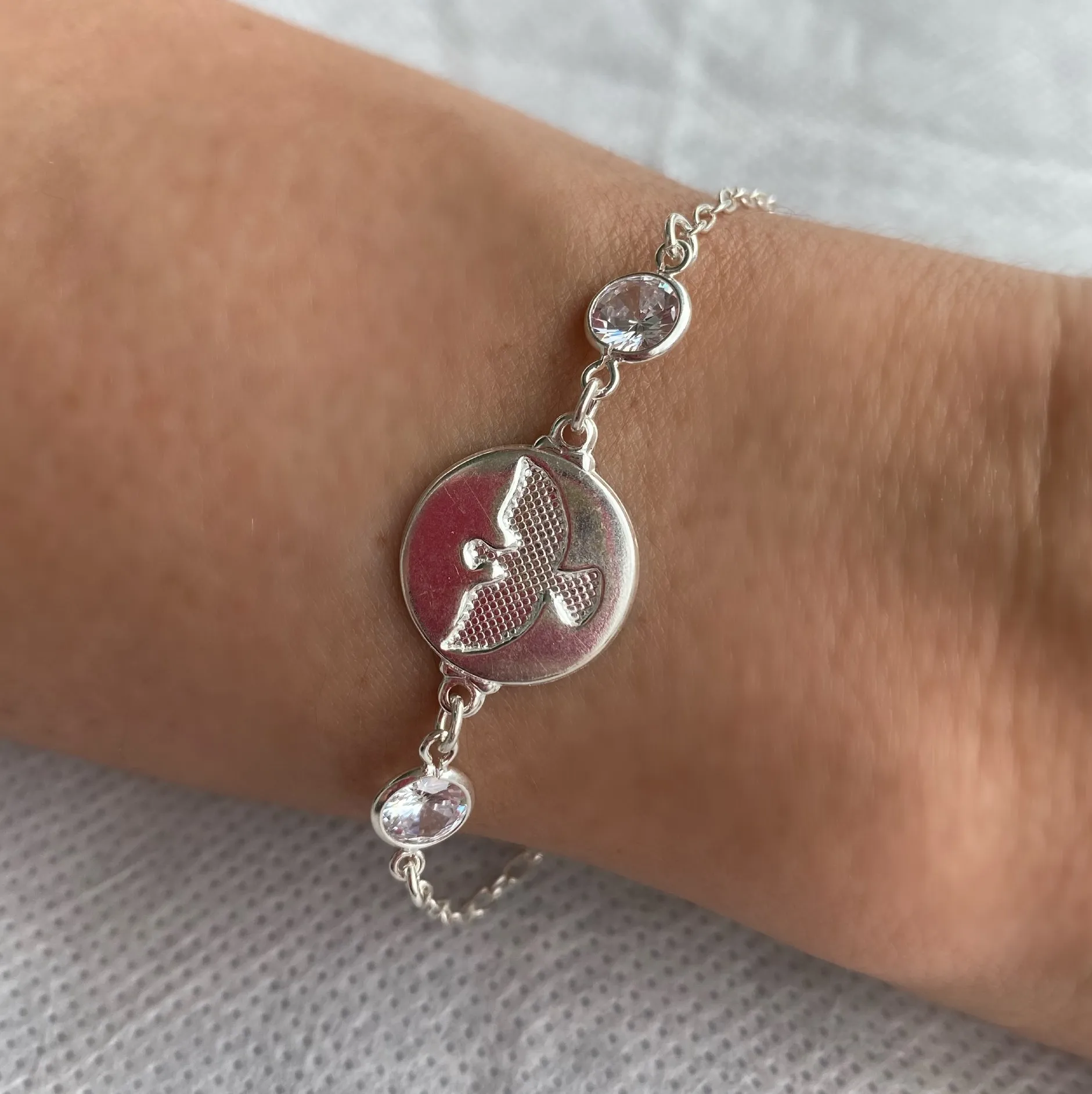 PULSEIRA PRATA ESPITRO SANTO COM ZIRCONIAS