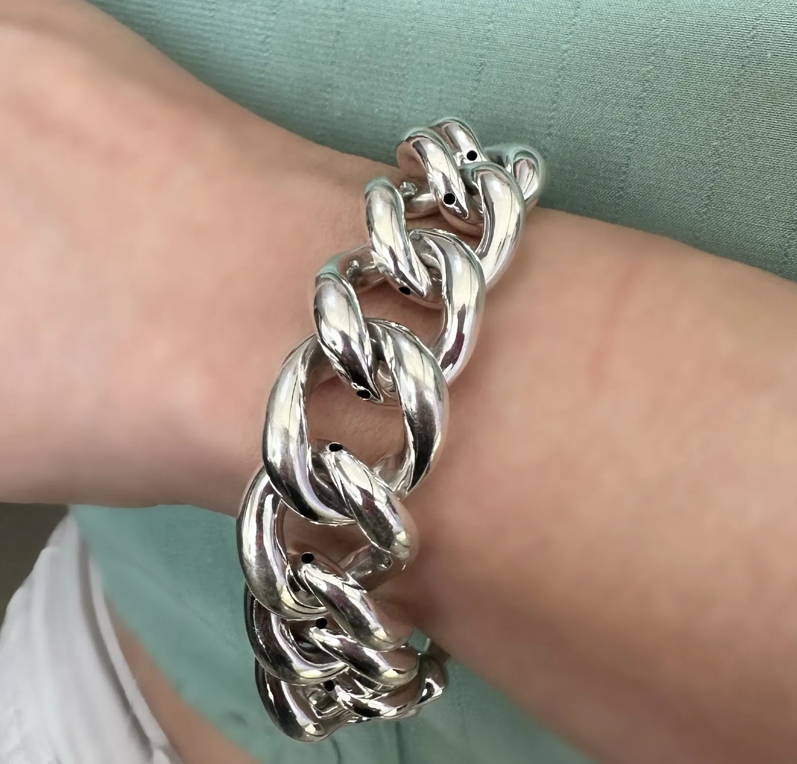 PULSEIRA PRATA GRUMET GROSSA