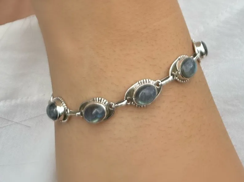 PULSEIRA PRATA PEDRA DA LUA