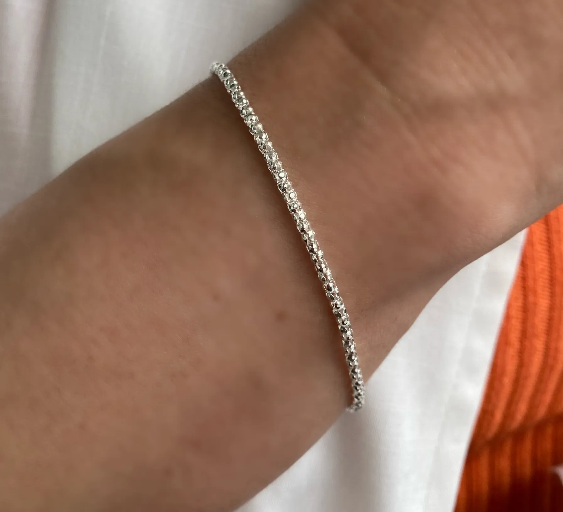 PULSEIRA PRATA PIPOCA FIO 250