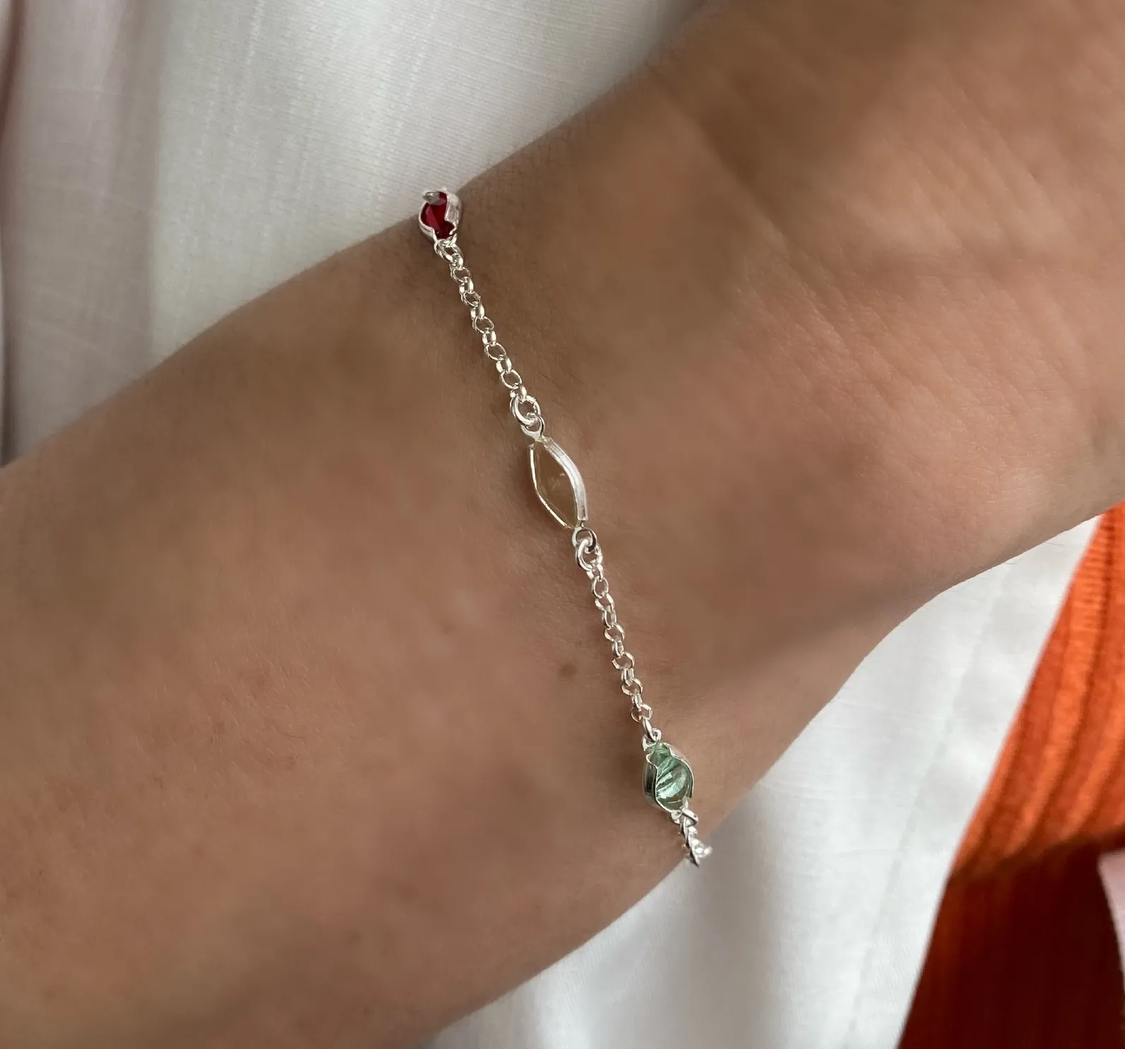 PULSEIRA PRATA ZIRCONIA OVAL COLORS