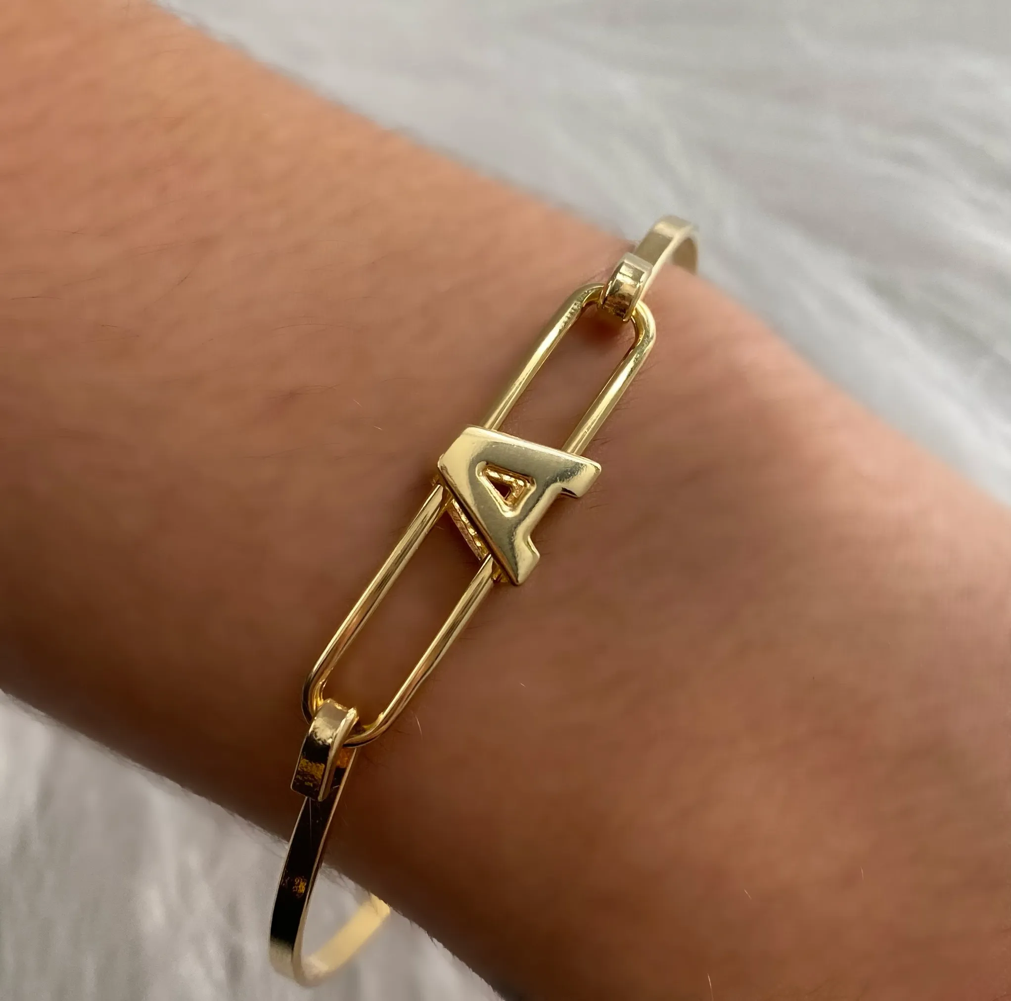 PINGENTE LETRA A LISO PARA BRACELETE