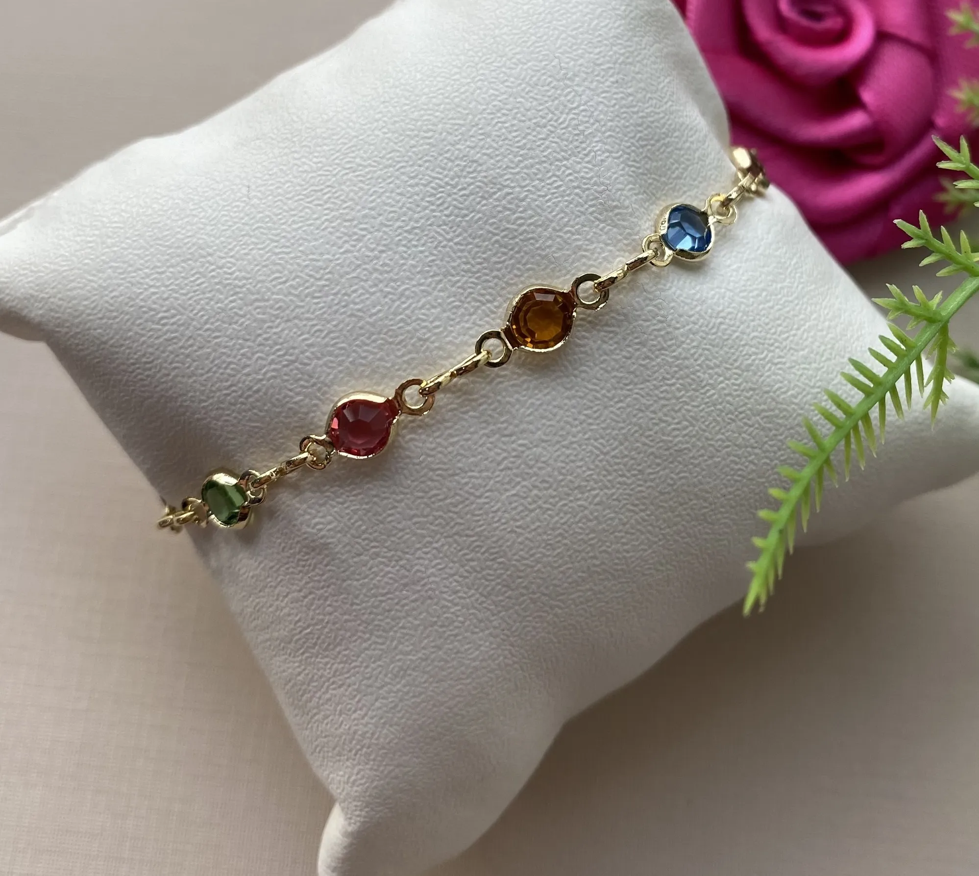 PULSEIRA INFANTIL PEDRAS COLORS