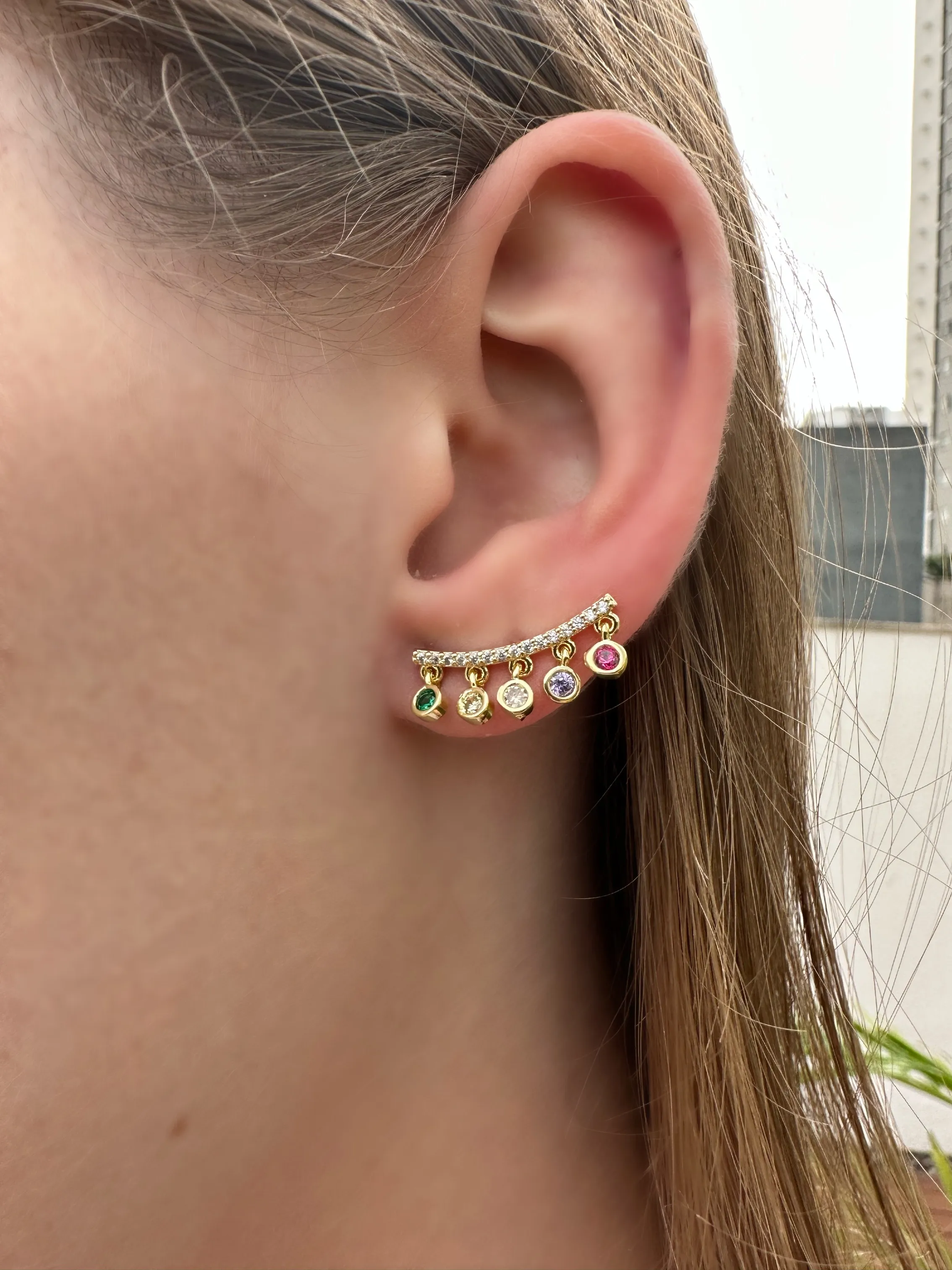 BRINCO EAR CUFF PONTOS DE LUZ COLORS