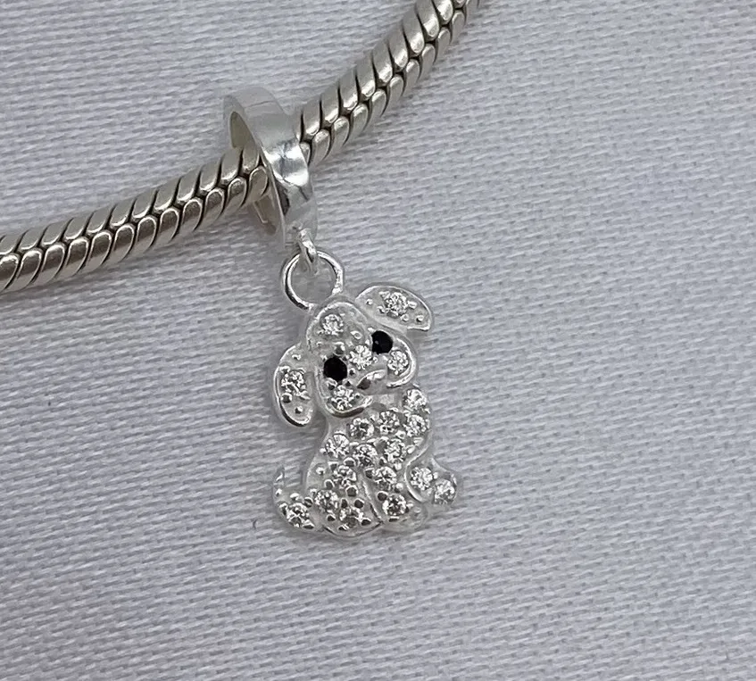 BERLOQUE PRATA CACHORRO CRAVEJADO