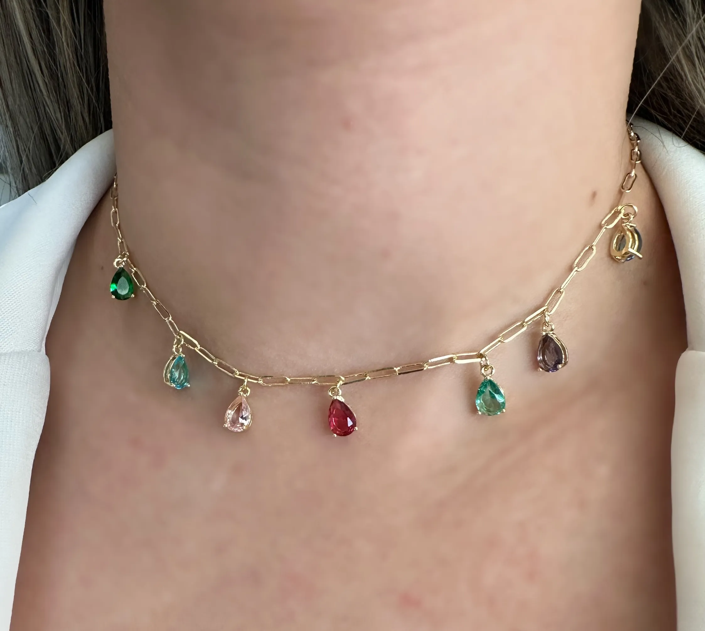 CHOKER CARTIER GOTAS COLORS