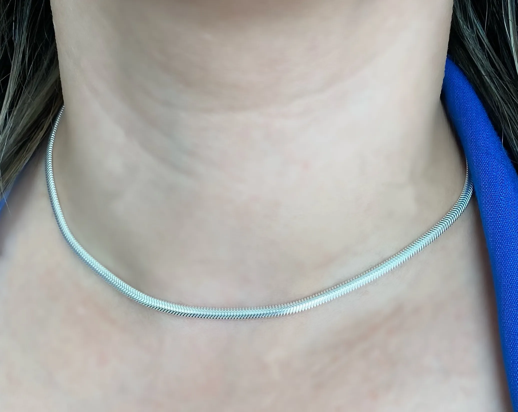 CHOKER PRATA FIO ALEMÃO F330