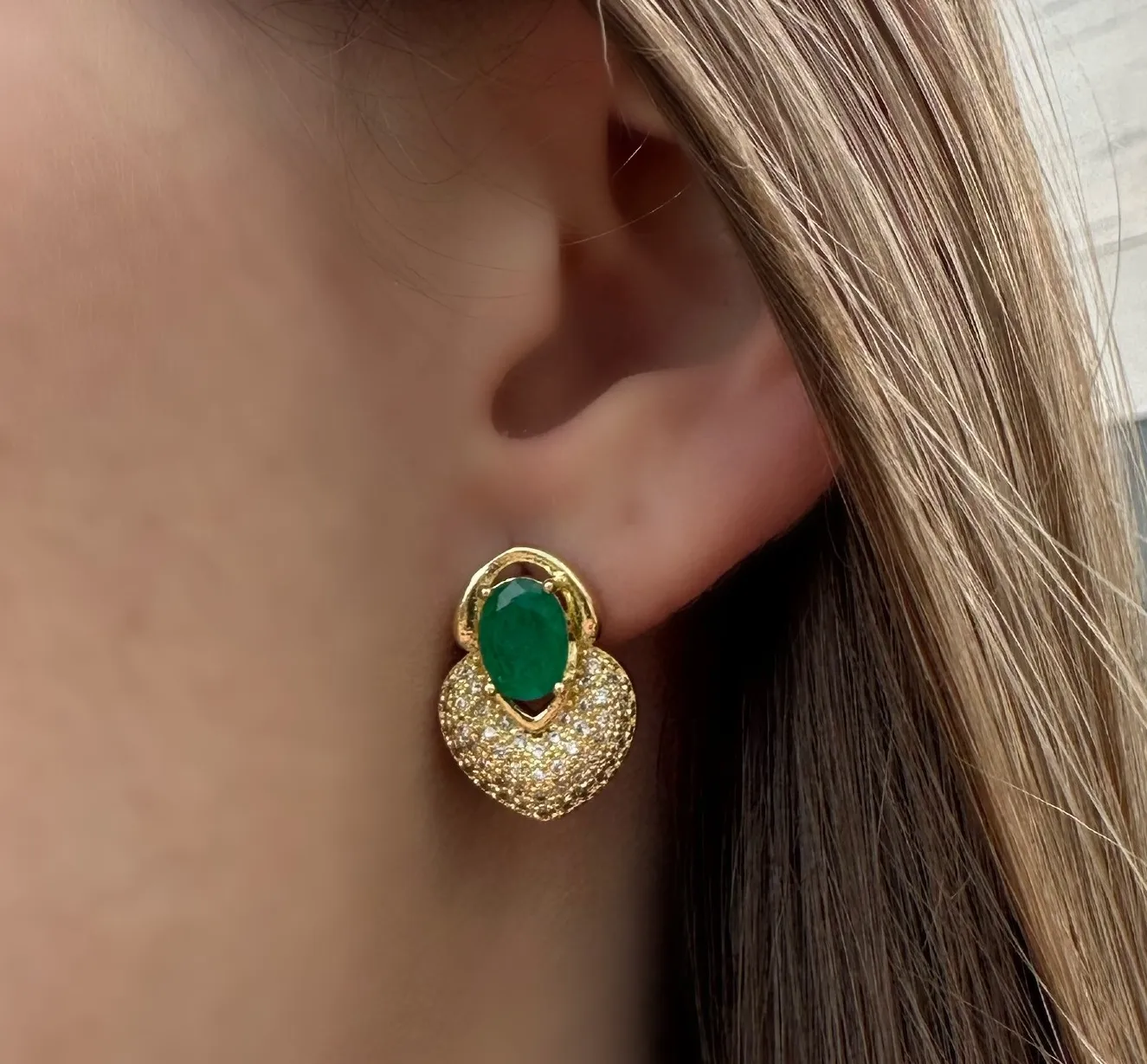 CONJUNTO CRAVEJADO PEDRA FUSION VERDE
