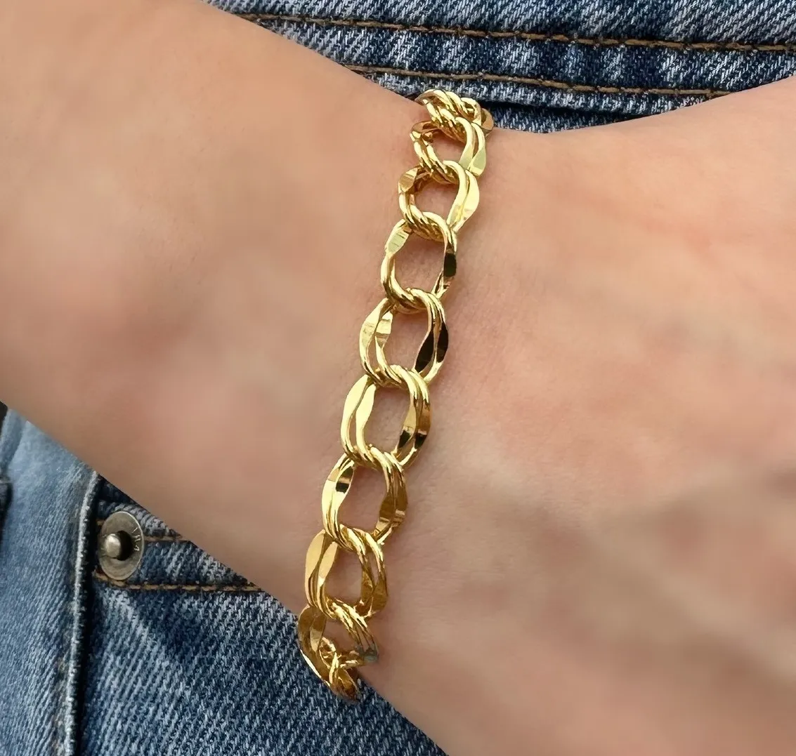 PULSEIRA ELO DUPLO DIAMANTADO