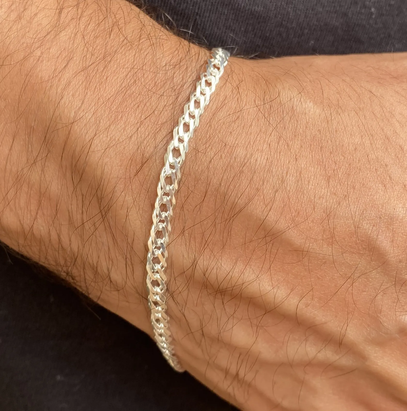 PULSEIRA PRATA GRUMET DUPLA FIO 0,80