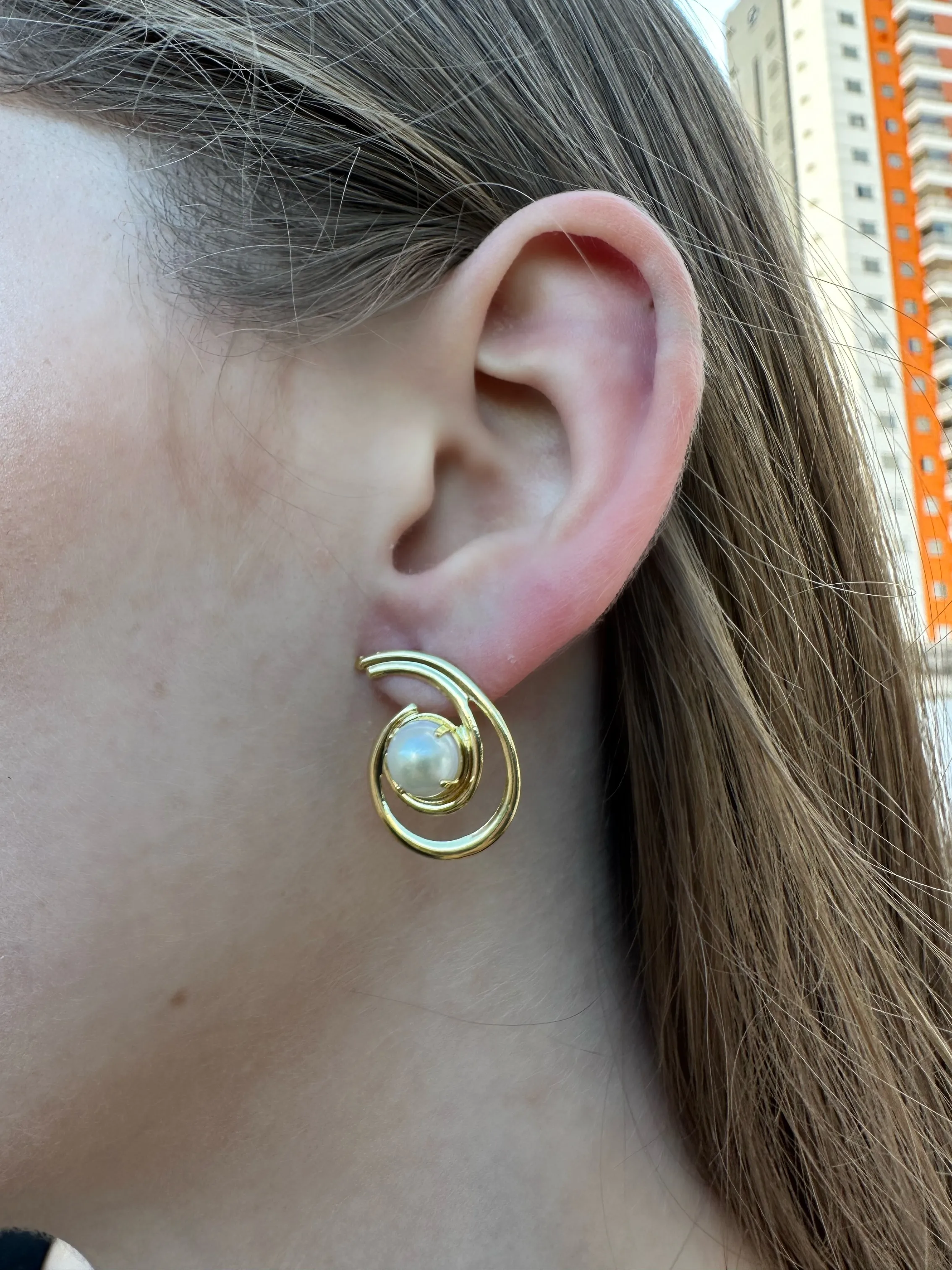BRINCO CARACOL COM PEROLA