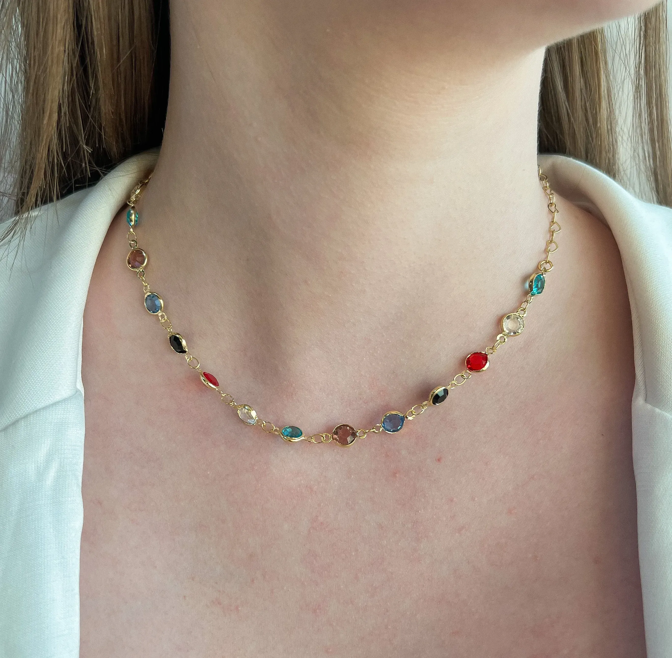 CHOKER PEDRAS COLORIDAS