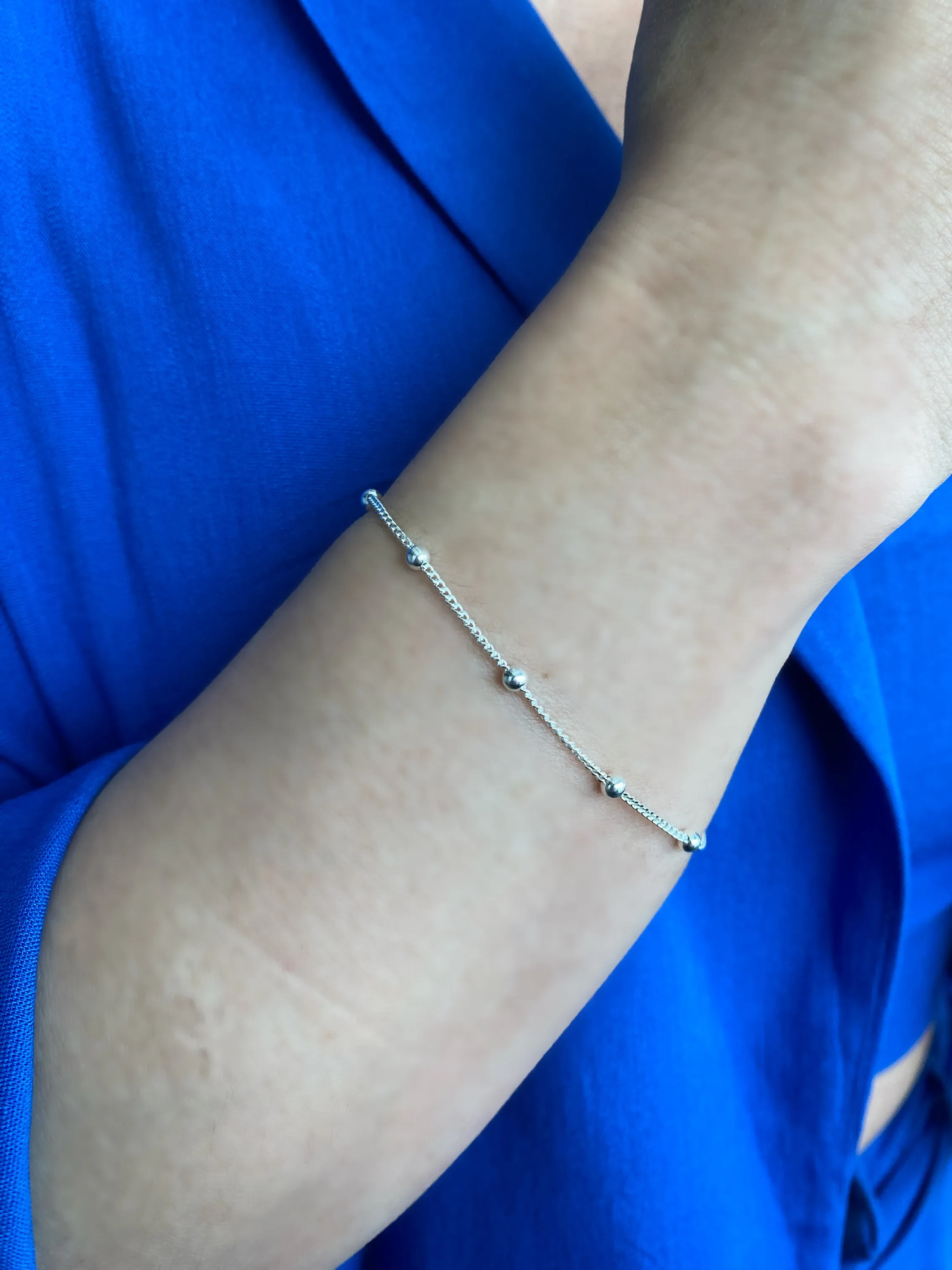 PULSEIRA PRATA BOLINHA 3MM