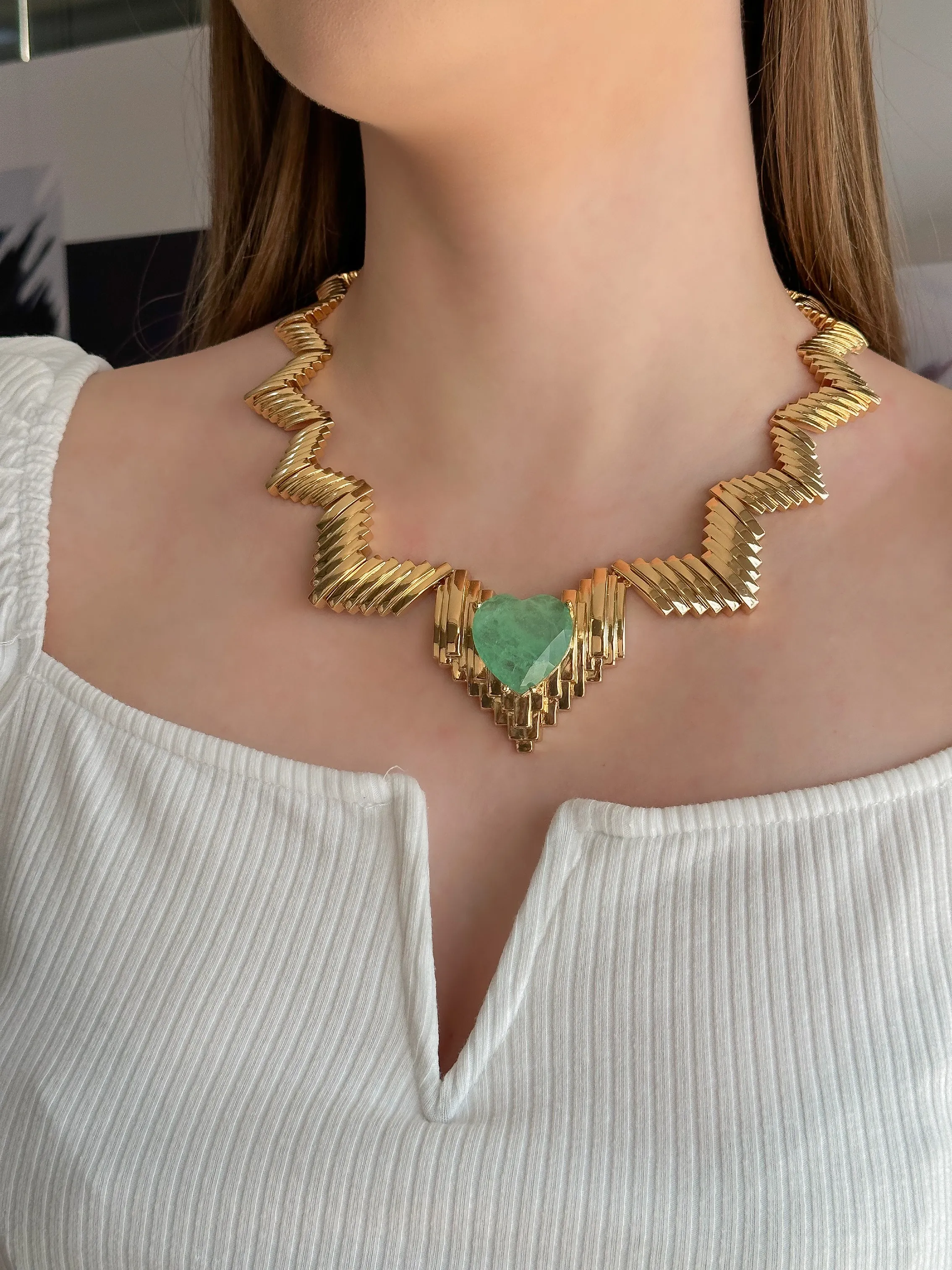 CONJUNTO RAINHA CORAÇÃO AQUAMARINE FUSION