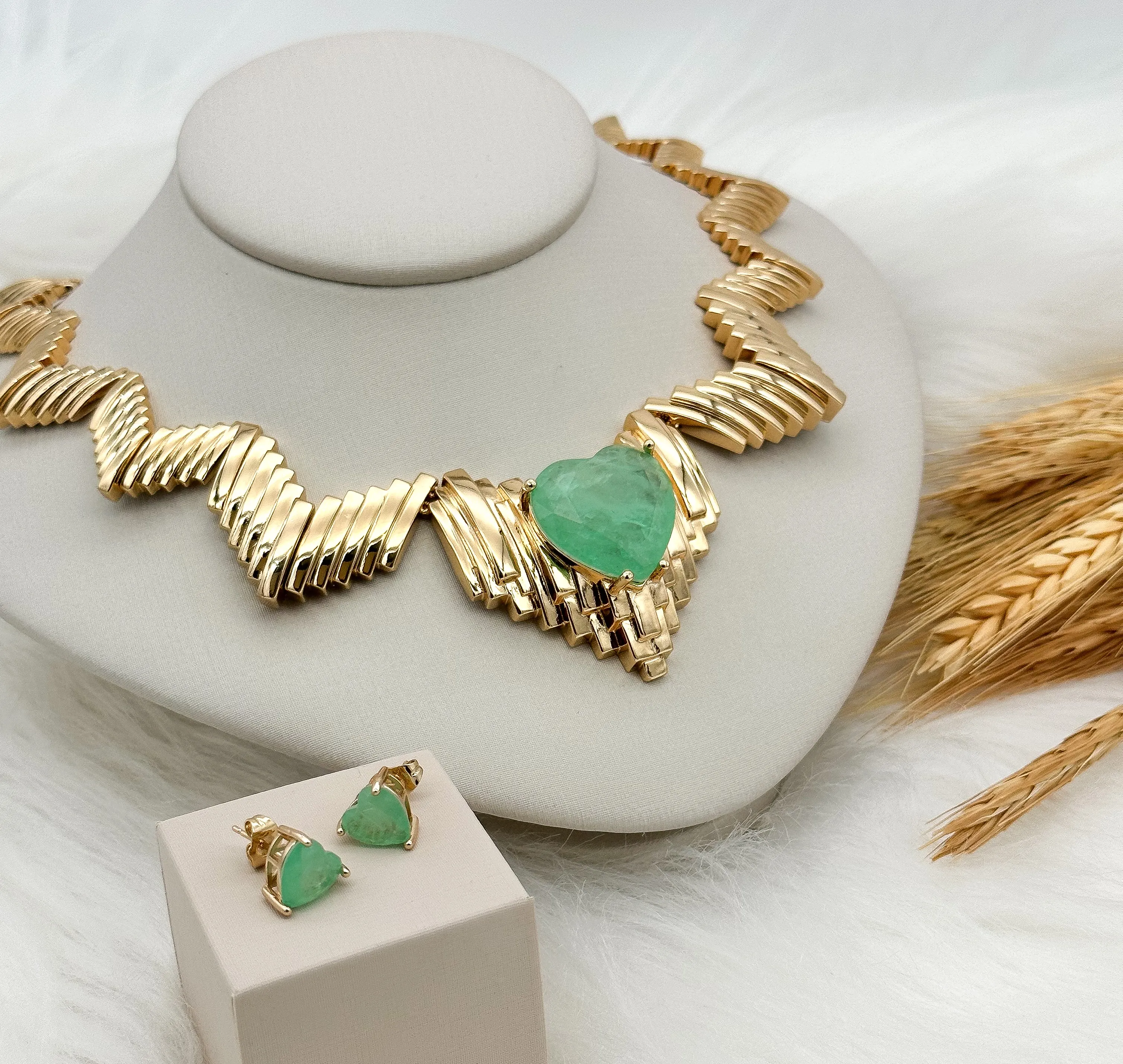 CONJUNTO RAINHA CORAÇÃO AQUAMARINE FUSION