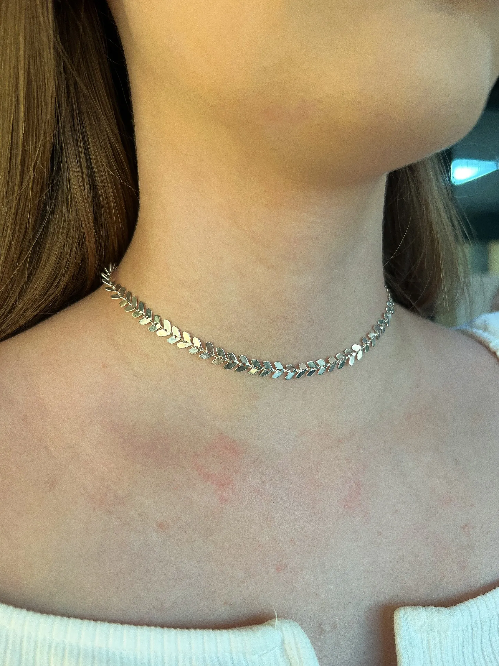 CHOKER PRATA ESCAMA