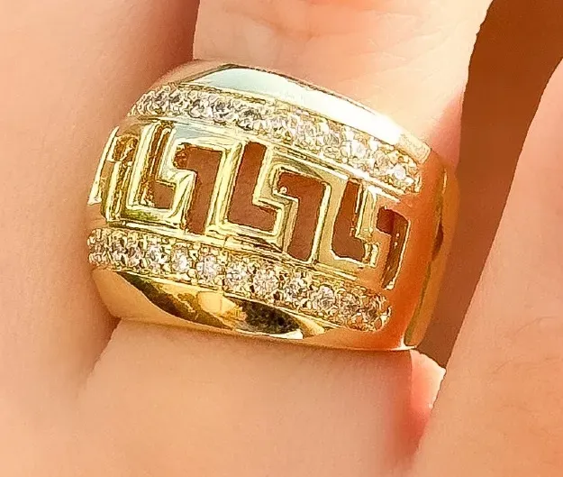 ANEL CRAVEJADO VERSACE INSPIRAÇÃO