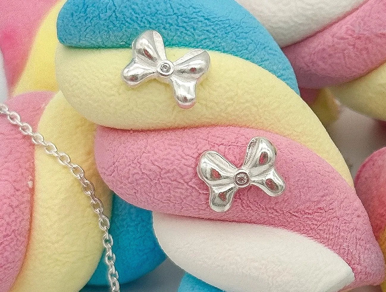 CONJUNTO PRATA INFANTIL LAÇO