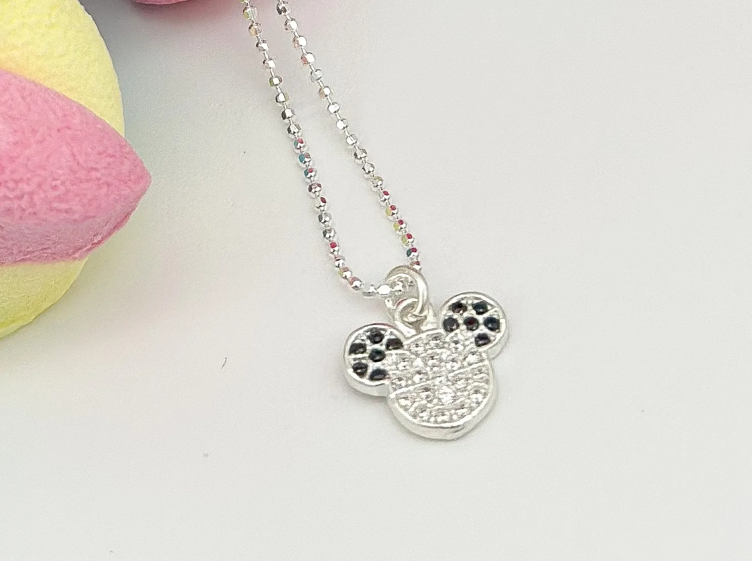 PULSEIRA PRATA INFANTIL MIKEY CRAVEJADO