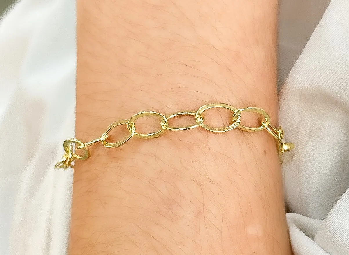 PULSEIRA ELO OVAL VAZADO
