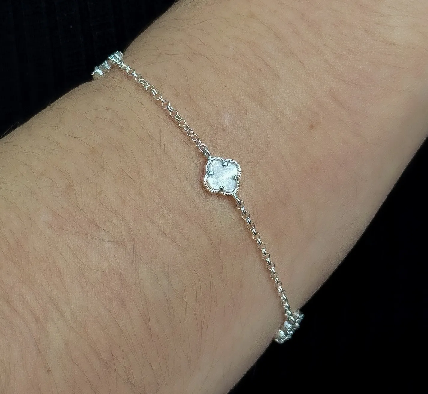 PULSEIRA PRATA ALHAMBRA MADRE PEROLA INSPIRAÇÃO
