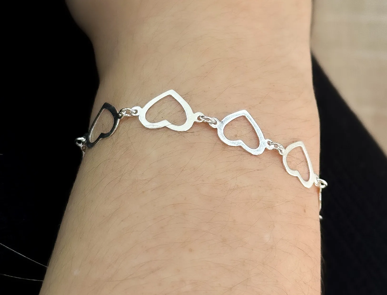 PULSEIRA PRATA CORAÇÃO VAZADO