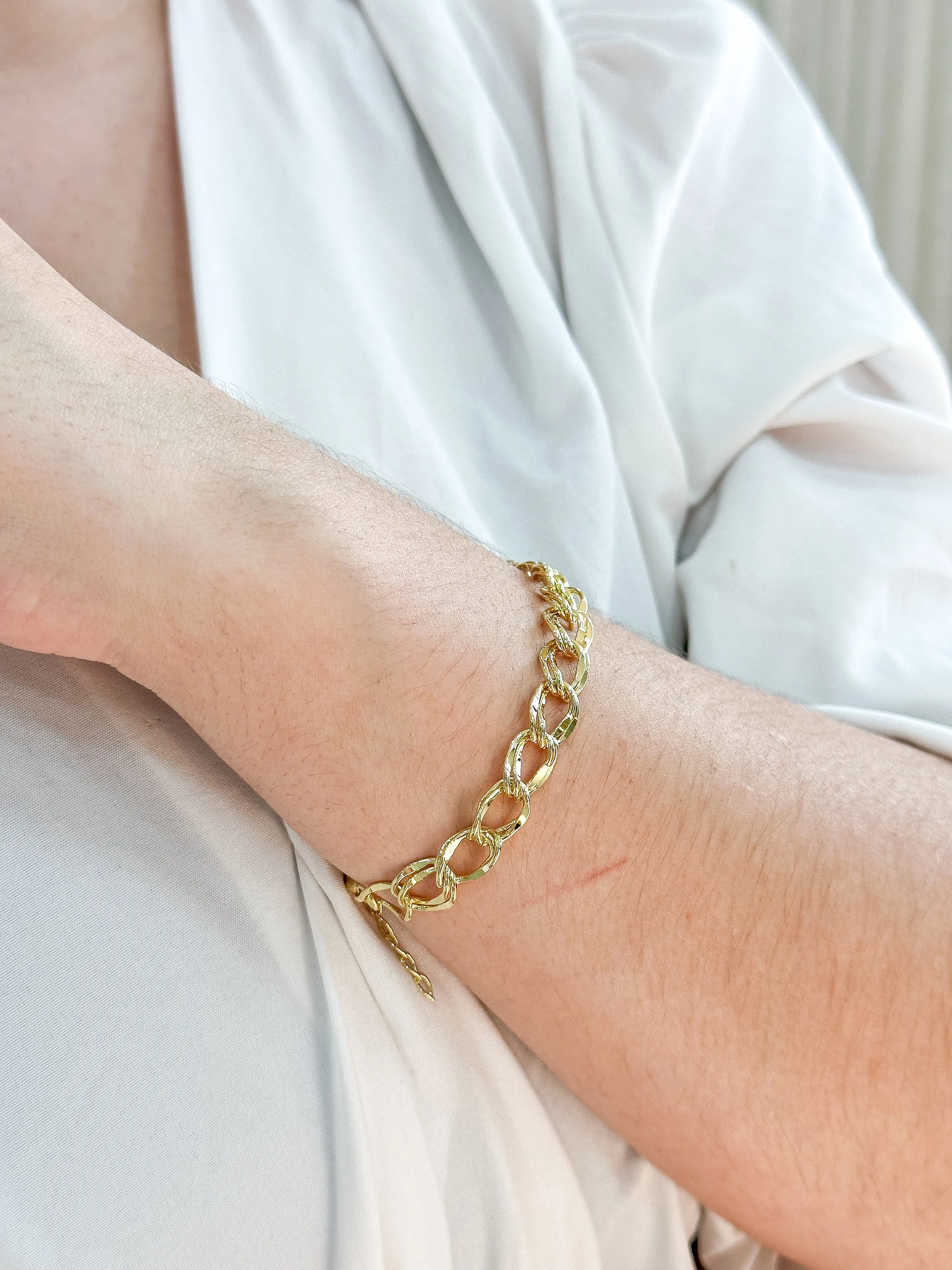 PULSEIRA ELO DUPLO DIAMANTADO