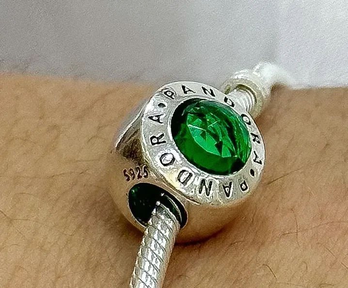 BERLOQUE PRATA SEPARADOR PEDRA VERDE