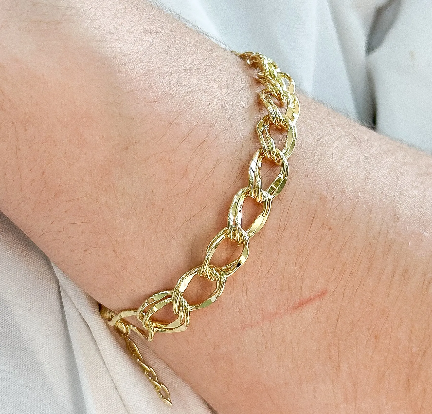 PULSEIRA ELO DUPLO DIAMANTADO
