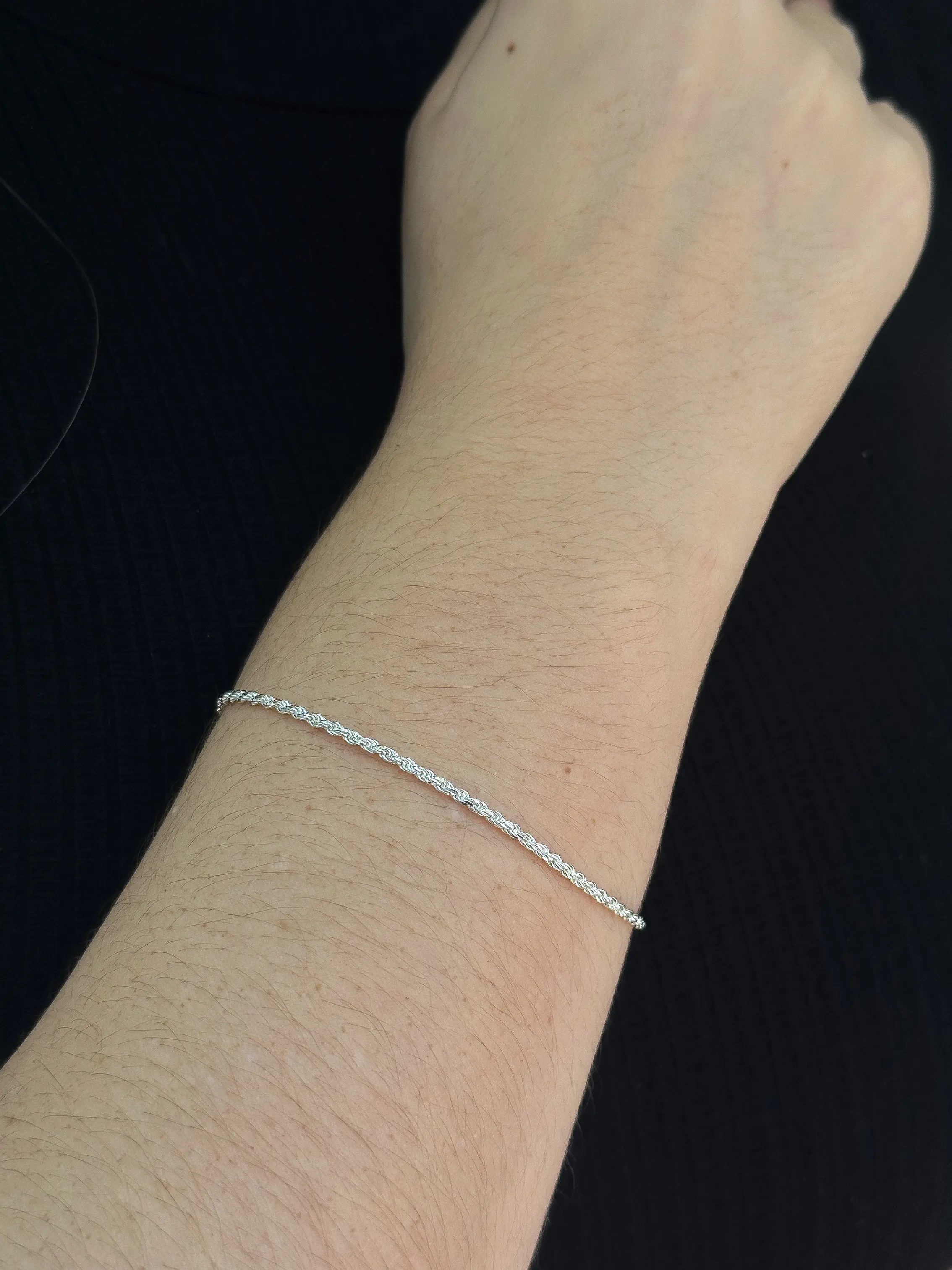 PULSEIRA PRATA CORDÃO BAIANO FIO 040
