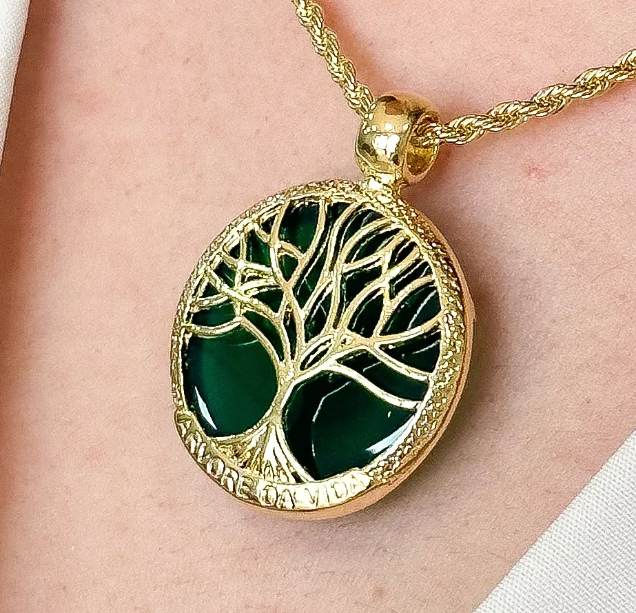 PINGENTE ARVORE DA VIDA DEPRA VERDE GRANDE