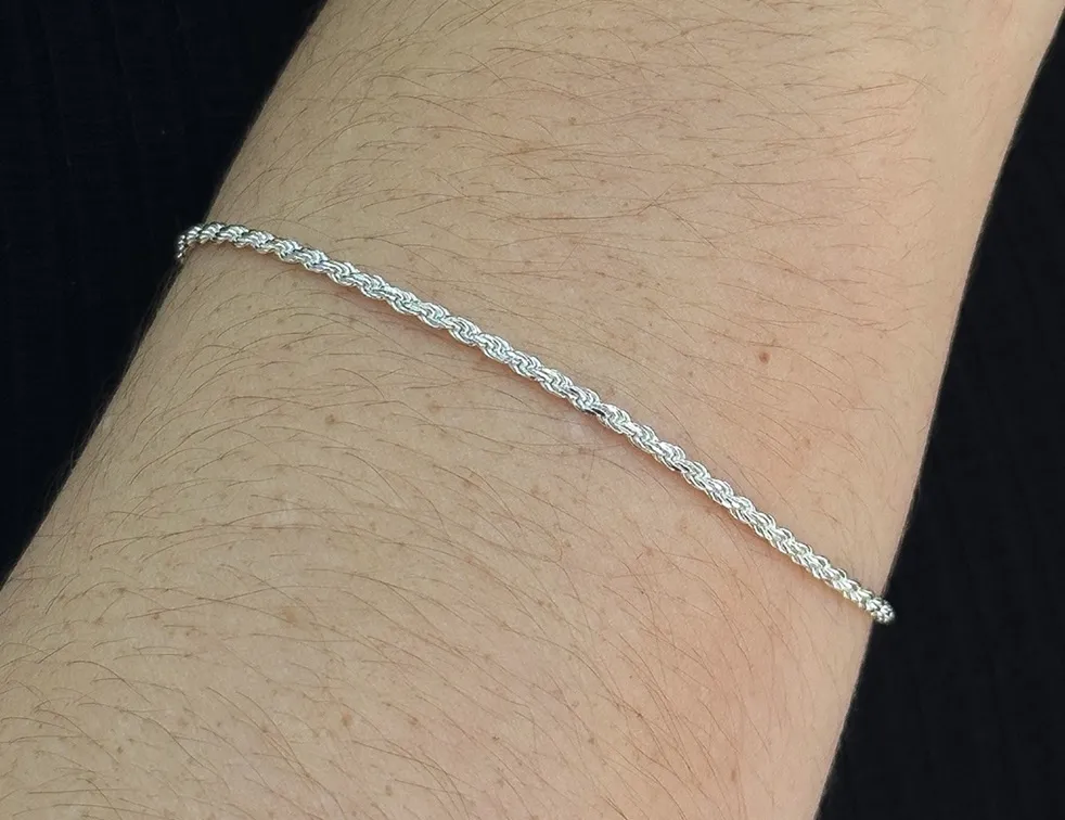 PULSEIRA PRATA CORDÃO BAIANO FIO 040