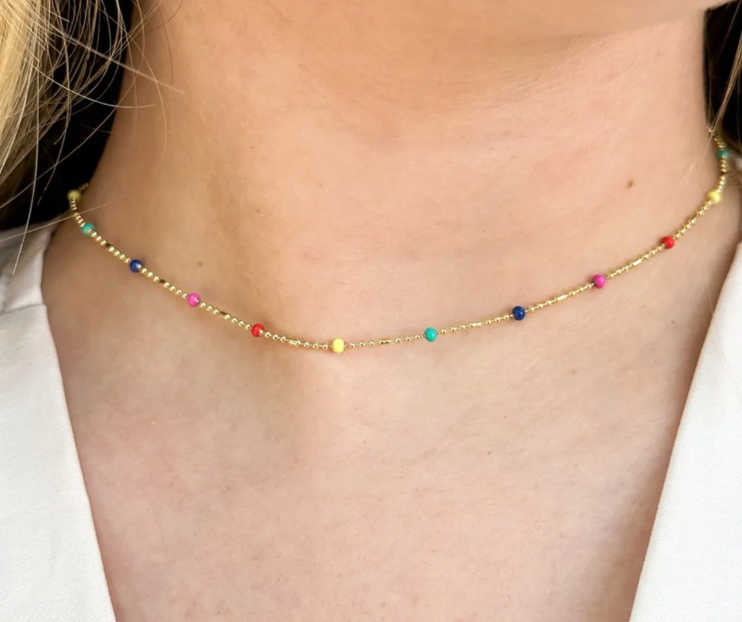 CHOKER BOLINHAS COLORS