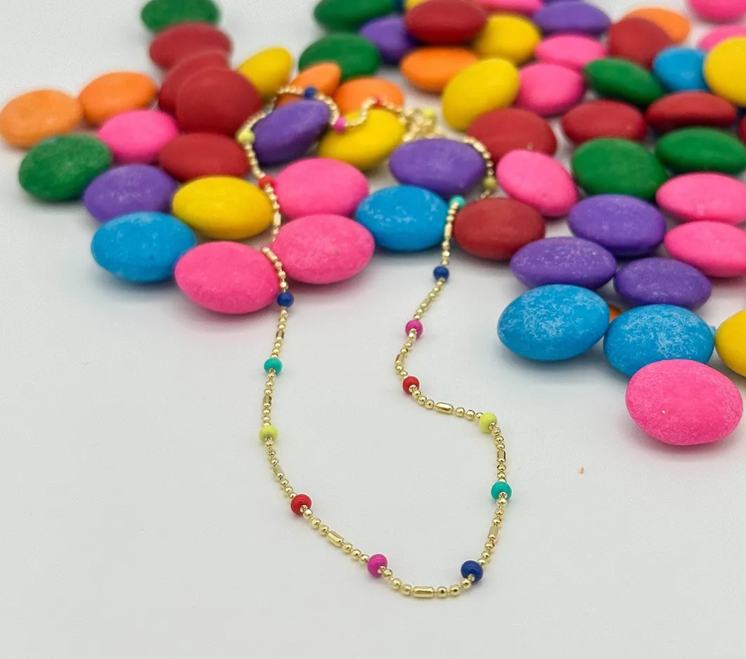 CHOKER BOLINHAS COLORS INFANTIL