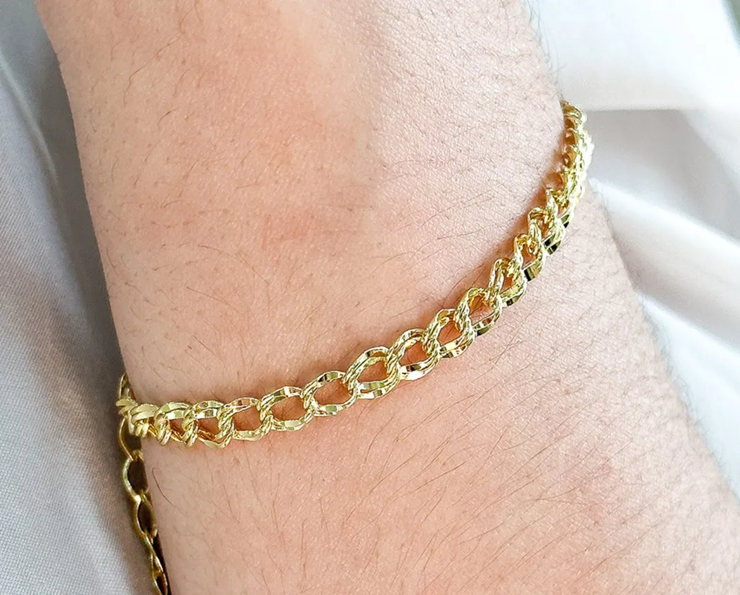 PULSEIRA ELO DUPLO DIAMANTADO