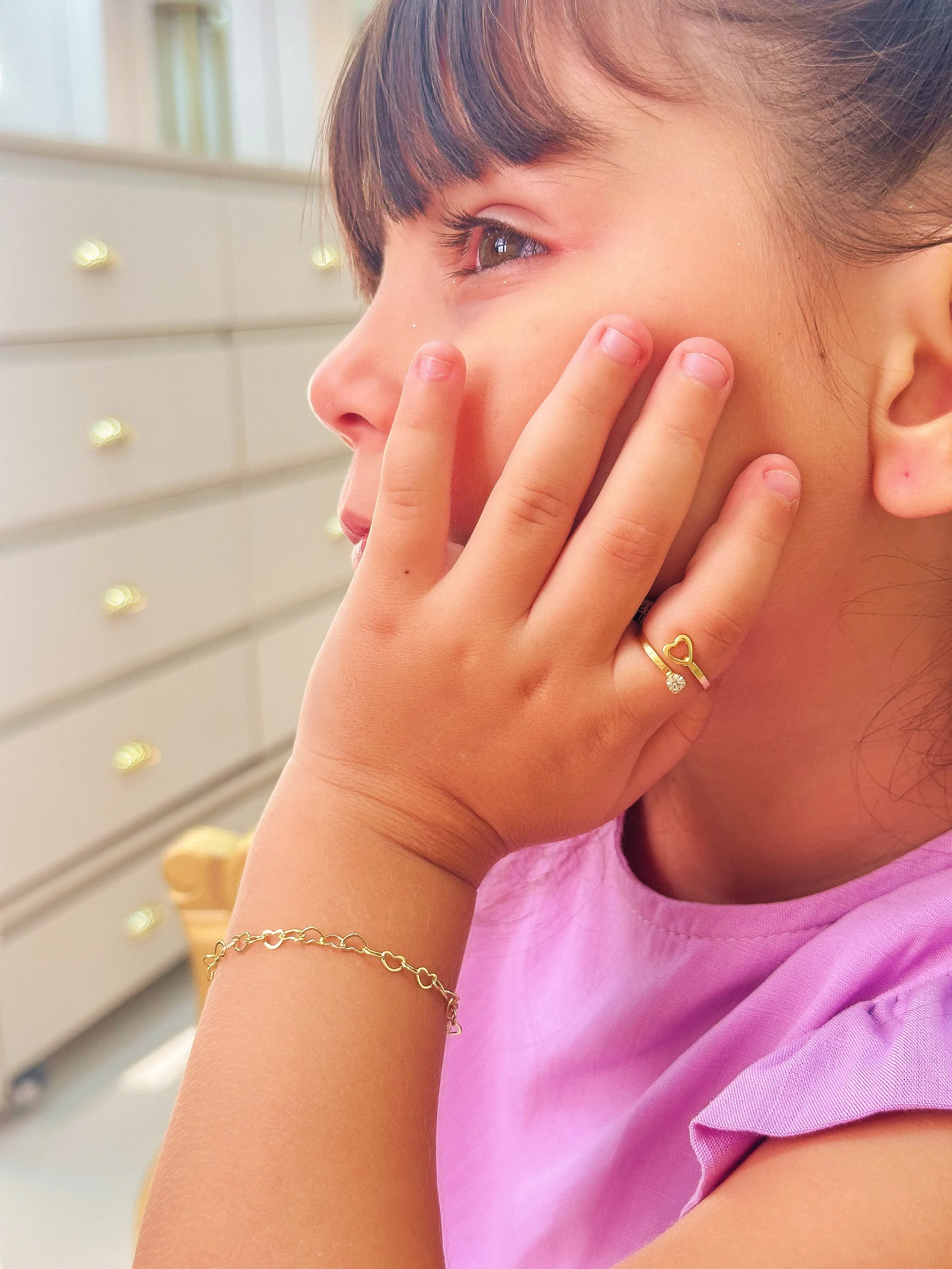PULSEIRA INFANTIL CORAÇÃO VAZADO
