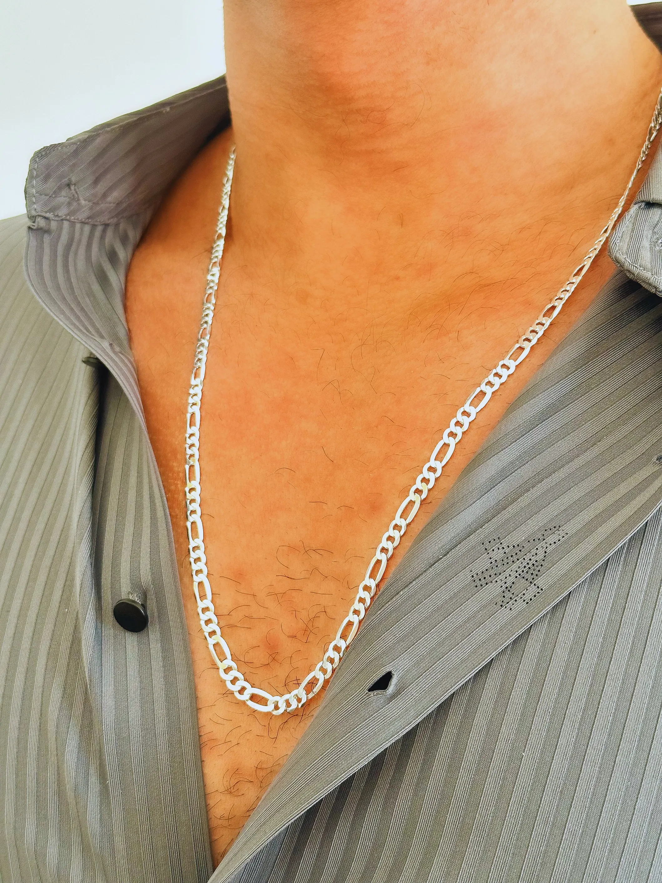 CORRENTE PRATA 3X1 FLAT FIO 120