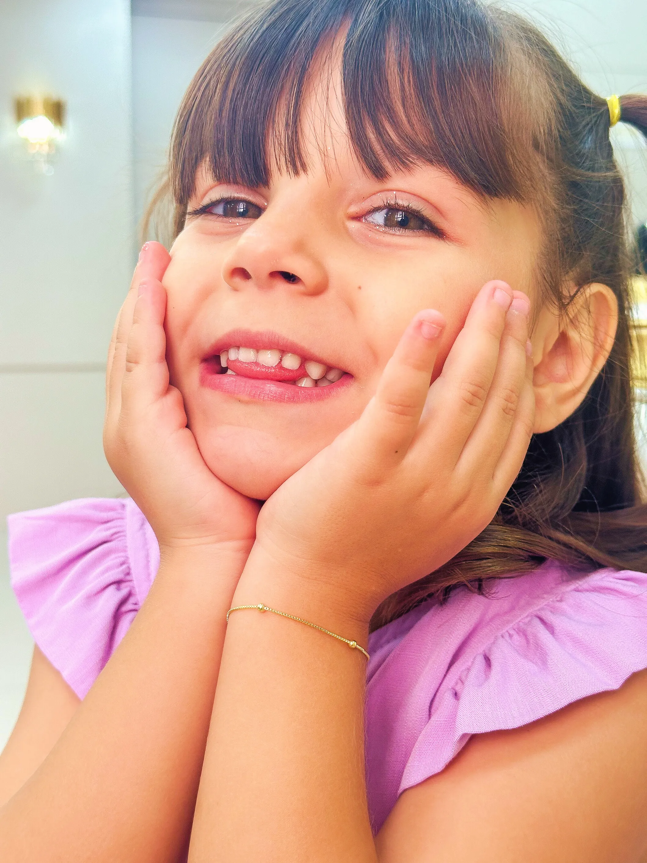 PULSEIRA INFANTIL VENEZIANA COM BOLINHAS