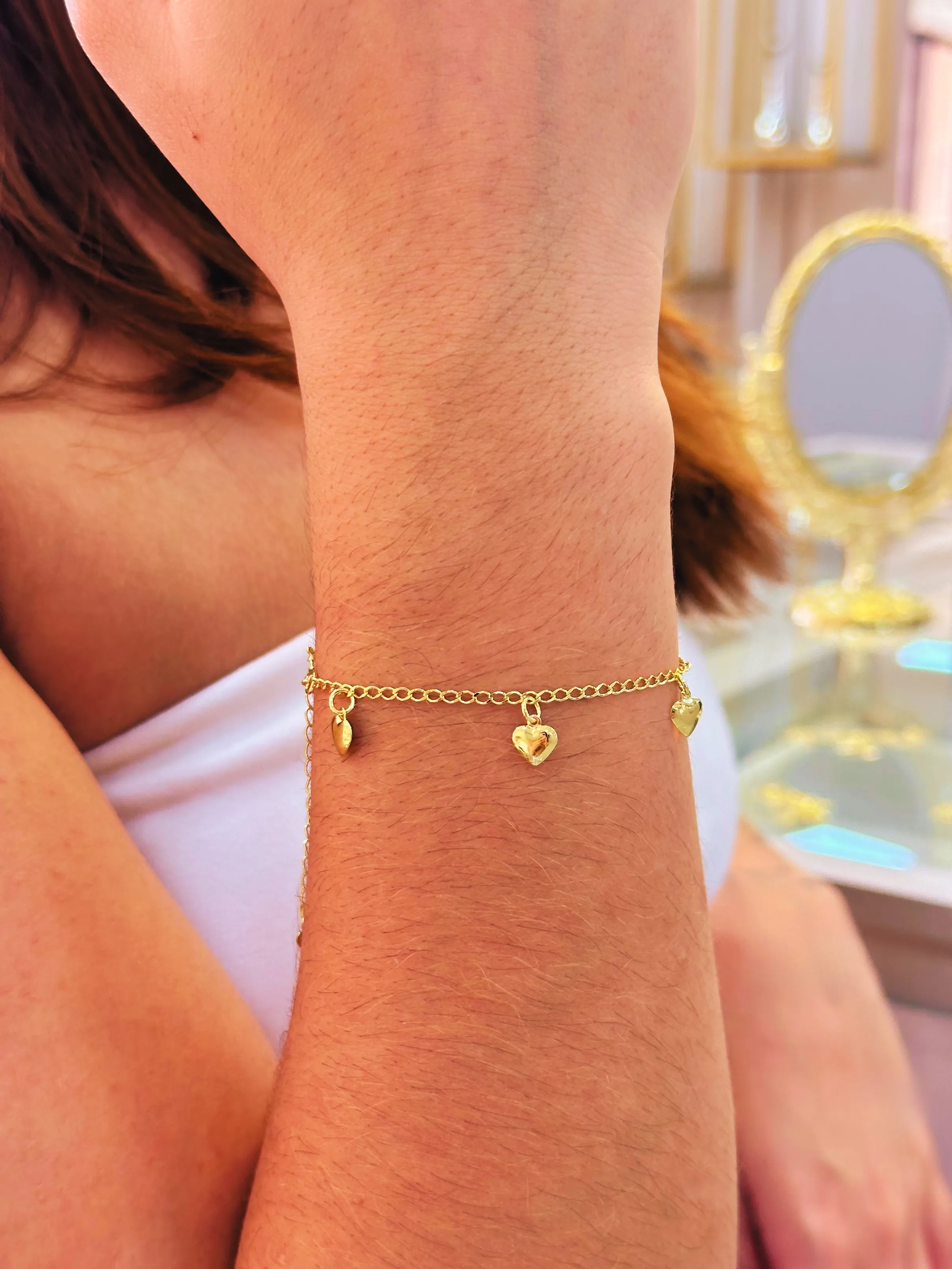 PULSEIRA CORAÇÕES PENDURADOS