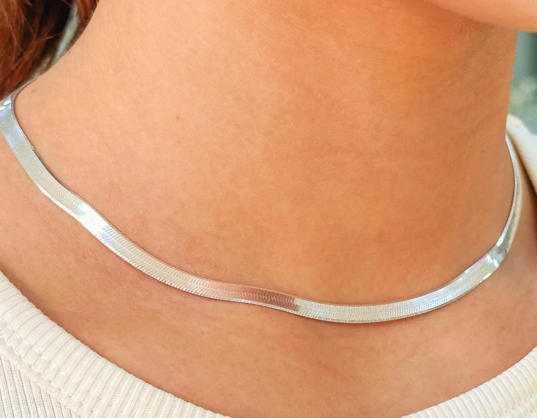 CHOKER PRATA LAMANIADA FIO 050