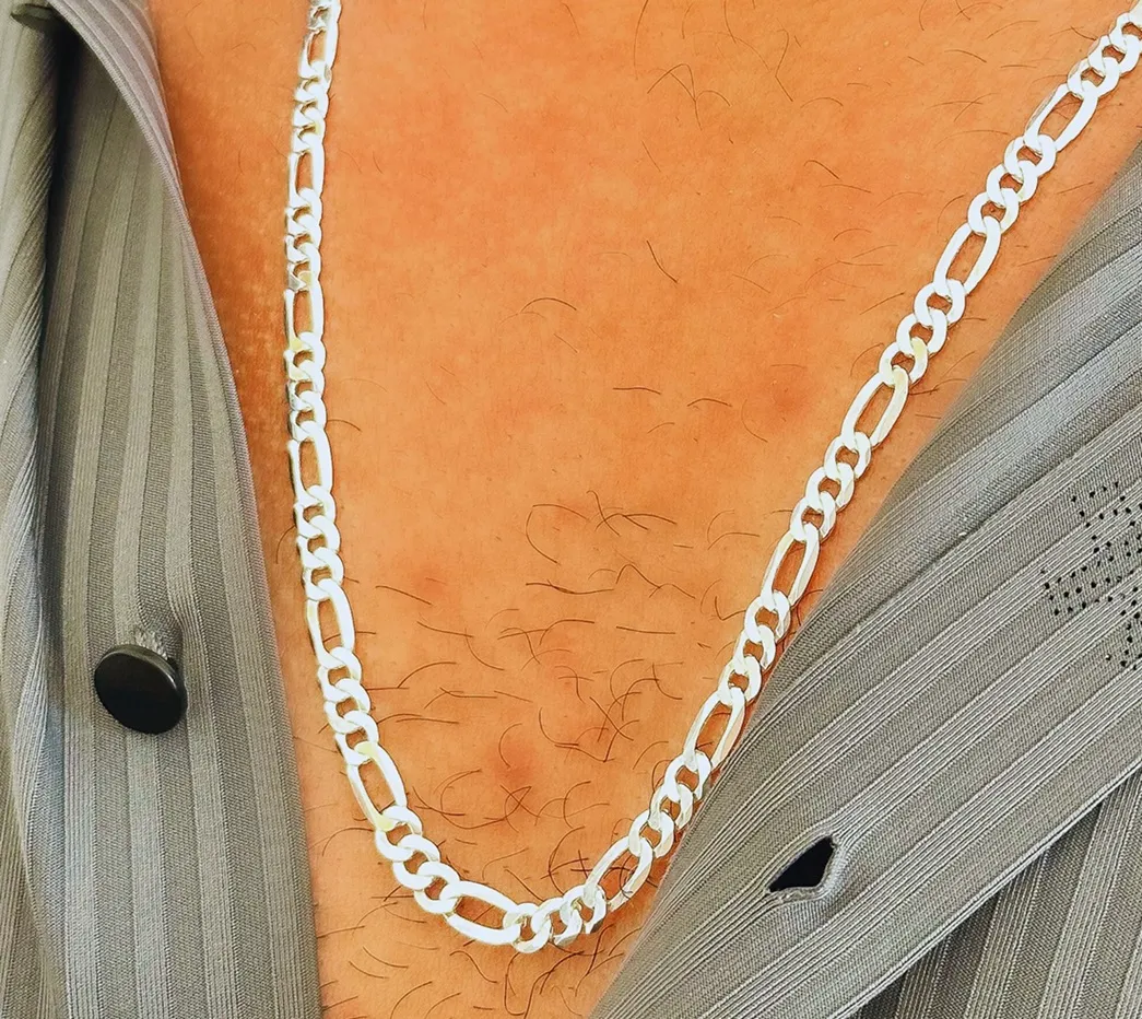 CORRENTE PRATA 3X1 FLAT FIO 120