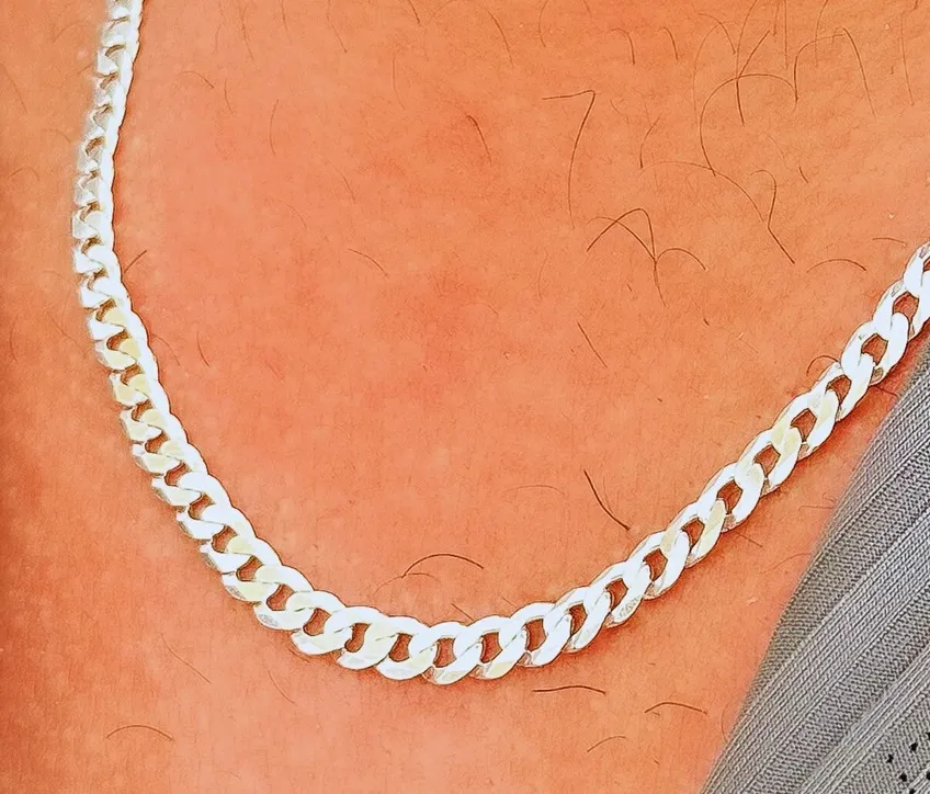 CORRENTE PRATA GRUMET FLAT FIO 100