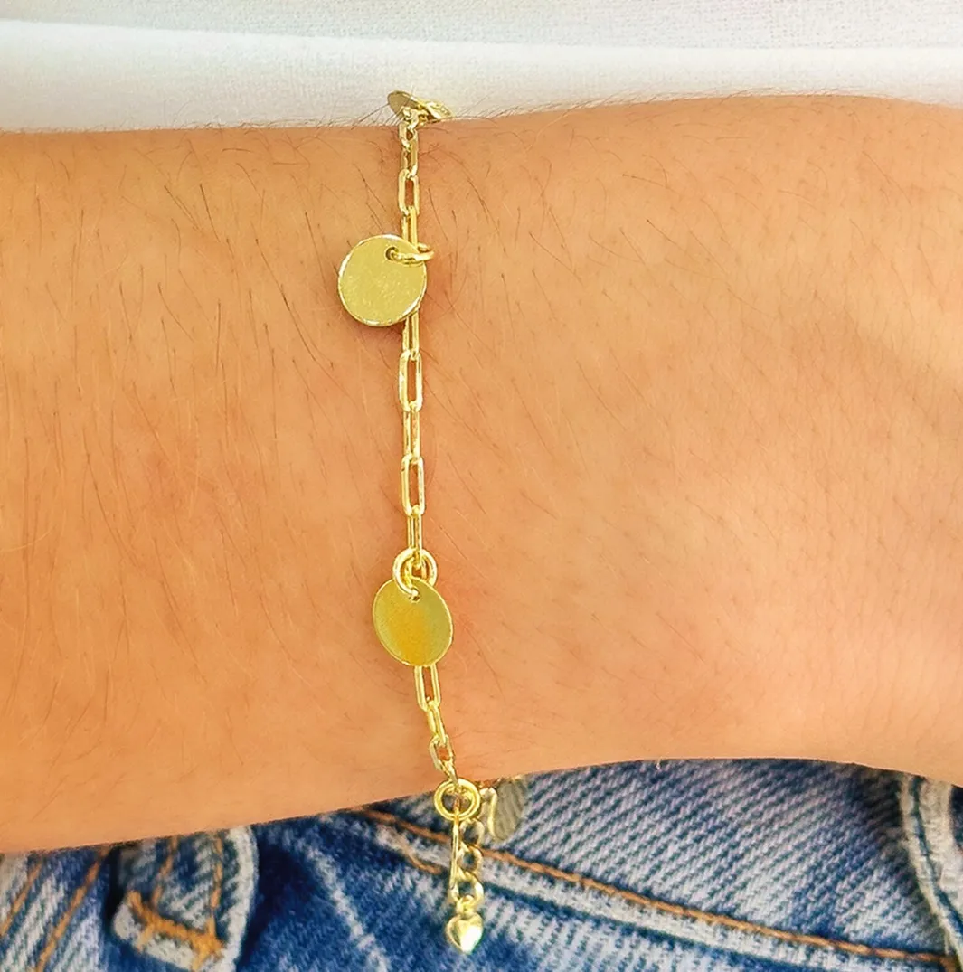 PULSEIRA CARTIER MEDALHAS LISAS PENDURADAS