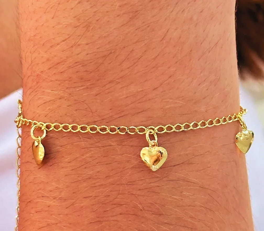 PULSEIRA CORAÇÕES PENDURADOS