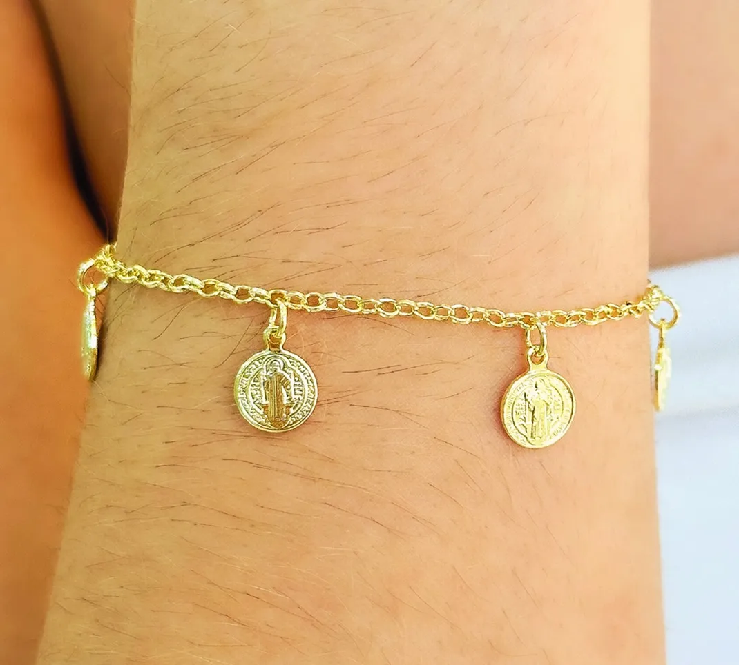 PULSEIRA MEDALHAS SÃO BENTO