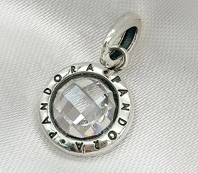 BERLOQUE PRATA PEDRA CRISTAL PANDORA